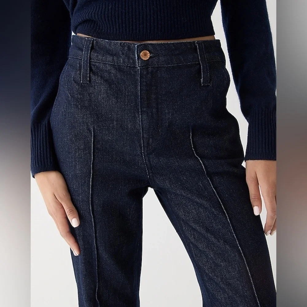J Crew Limited-edition Point Sur pintuck flare jean in Rinse wash Item BS296